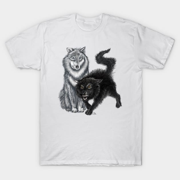 Two Wolves T-Shirt by Dual Rogue